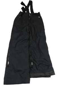 Černé šusťákové oteplovačky s trakami Decathlon