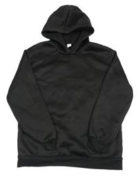 Čierna thermo mikina s kapucňou Shein