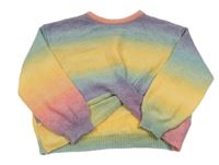 Farebný crop sveter Shein