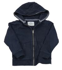 Tmavomodrá prepínaci mikina s kapucňou M&S