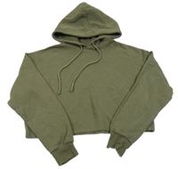 Khaki crop mikina s kapucňou H&M