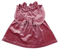 Vínové sametové šaty Matalan