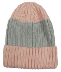 Ružovo-sivá pruhovaná rebrovaná čapica George vel.86-98