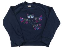 Tmavomodrá mikina so sovičkou