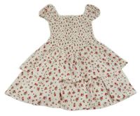 Biele kvetinové žabičkové šaty Primark