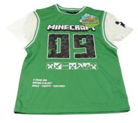 Nové - zeleno-bílé tričko Minecraft