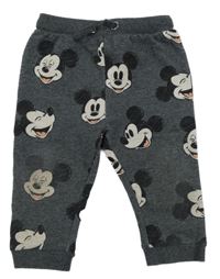 Tmavošedé tepláky s Mickey Mousem Disney