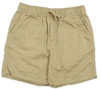 Béžové plátenné kraťasy Primark