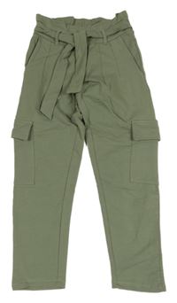 Khaki cargo kalhoty s páskem Dopodopo