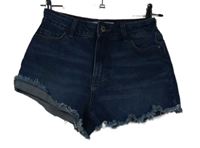 Dámske tmavomodré rifľové kraťasy s vysokým pasom Denim Co.