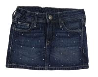 Tmavomodrá bodkovaná á rifľová sukňa zn. Denim Co.