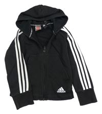 Černá propínací mikina s kapucí Adidas