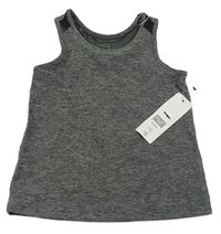 Nové - Tmavosivý melírovaný športový top F&F