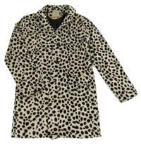 Béžovo-černý vzorovaný podšitý kabát Next