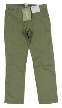 Nové - Khaki plátěné kalhoty H&M