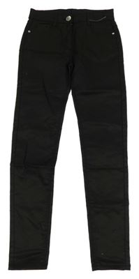 Čierne potiahnuté é skinny nohavice Matalan