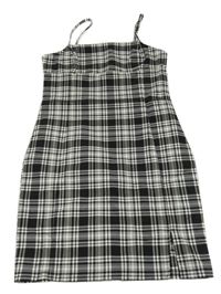 Čierno-biele kockované šaty New Look