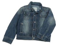 Tmavomodrá rifľová bunda