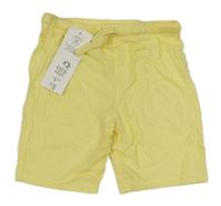 Nové - Žluté bavlněné kraťasy F&F