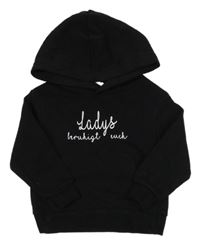 Čierna mikina s nápisom a kapucňou H&M
