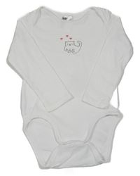 Bílé body s kočkou H&M
