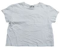 Biele crop tričko s kapsičkou E-Vie