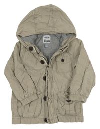 Béžová plátenná jesenná bunda s kapucňou Old Navy