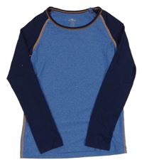 Modro-tmavomodré spodní funkční triko Crane 