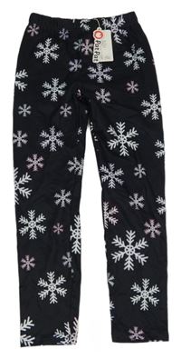 Nové - Čierne legíny s vločkami PatPat