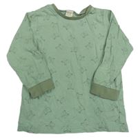 Khaki tričko s liškami Alana