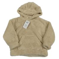 Nové - Béžová chlupatá mikina s kapucí Pepco