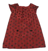 Červené šaty s puntíky M&Co.