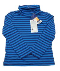 Modro-tmavomodré pruhované triko s rolákem Lupilu 