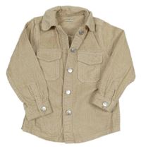 Béžová menšestrová košeľová bunda F&F