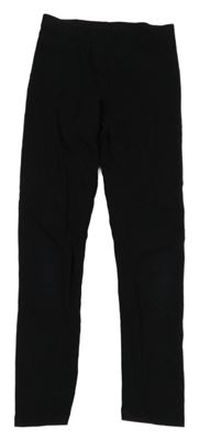 Čierne rebrované legíny H&M