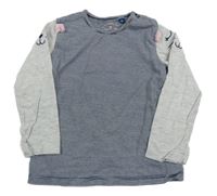 Tmavomodro-šedé proužkované triko Tom Tailo 