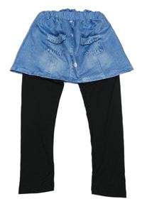 Modrá sukně riflového vzhledu so všitými legíny