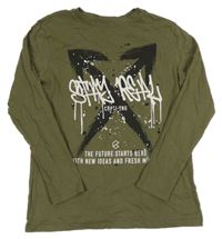 Khaki tričko s potlačou Chapter young