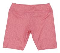 Růžové vzorované sportovní elastické kraťasy Leigh Tucker