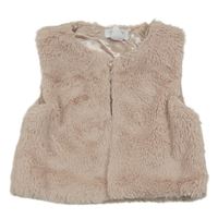 Svetloružová kožušinová podšitá vesta Primark