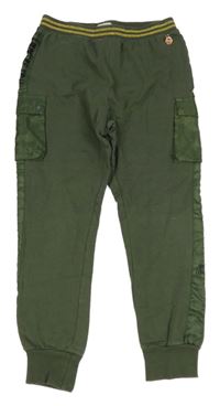 Khaki cargo tepláky s kapsami Angel&Rocket 