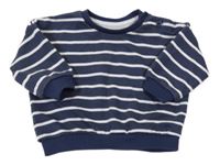 Tmavomodro-biela pruhovaná oversize mikina Matalan