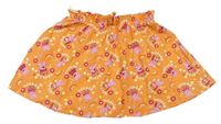 Oranžová paper bag sukňa s Peppa Pig zn. C&A