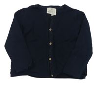 Tmavomodrý pruhovaný prepínaci sveter ZARA