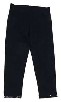 Tmavomodré capri legíny s flitrami St. Bernard