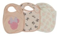 3x - Bryndák s Minnie - Světlerůžový, světlerůžovo/bílý pruhovaný, bílý PRIMARK