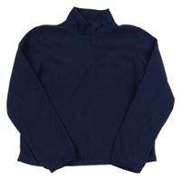 Tmavomodrá fleecová funkčná crop mikina s logom Peter Storm