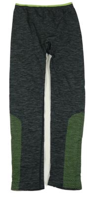 Černo-tmavošedo-zelené melírované spodní kalhoty YIGGA