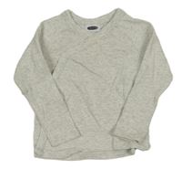 Svetlosivé melírované rebrované zavinovací prepínaci tričko Lily & Dan