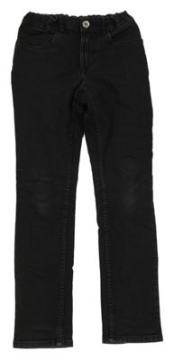 Černé skinny fit teplákové rifle H&M